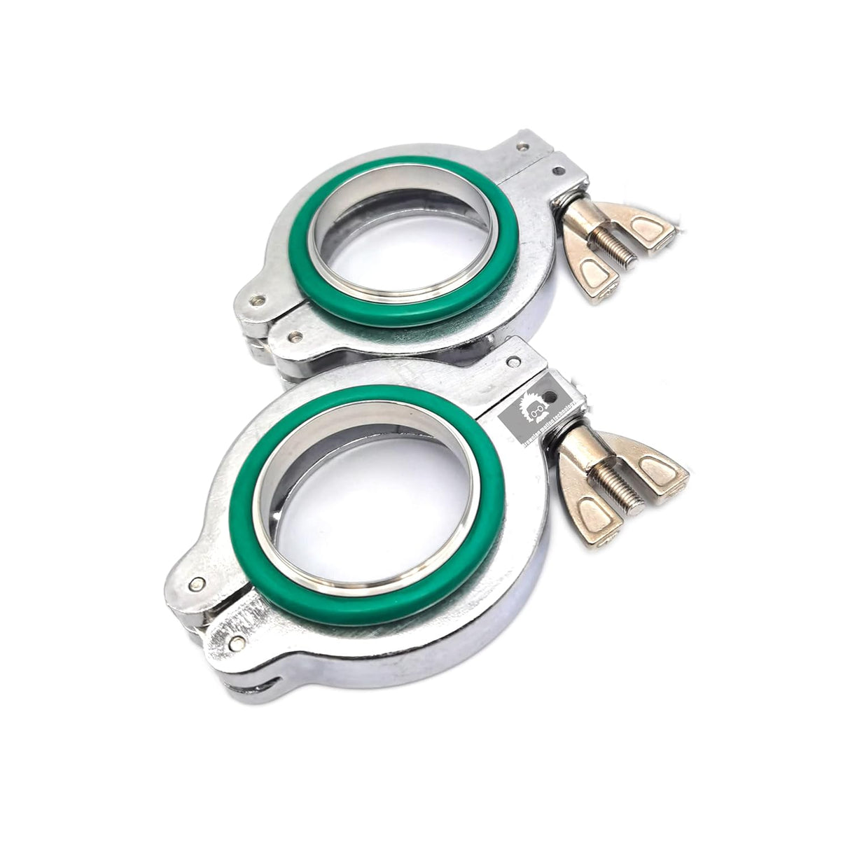 KF40 Aluminum clamp set, SS centering ring, FKM O-rings