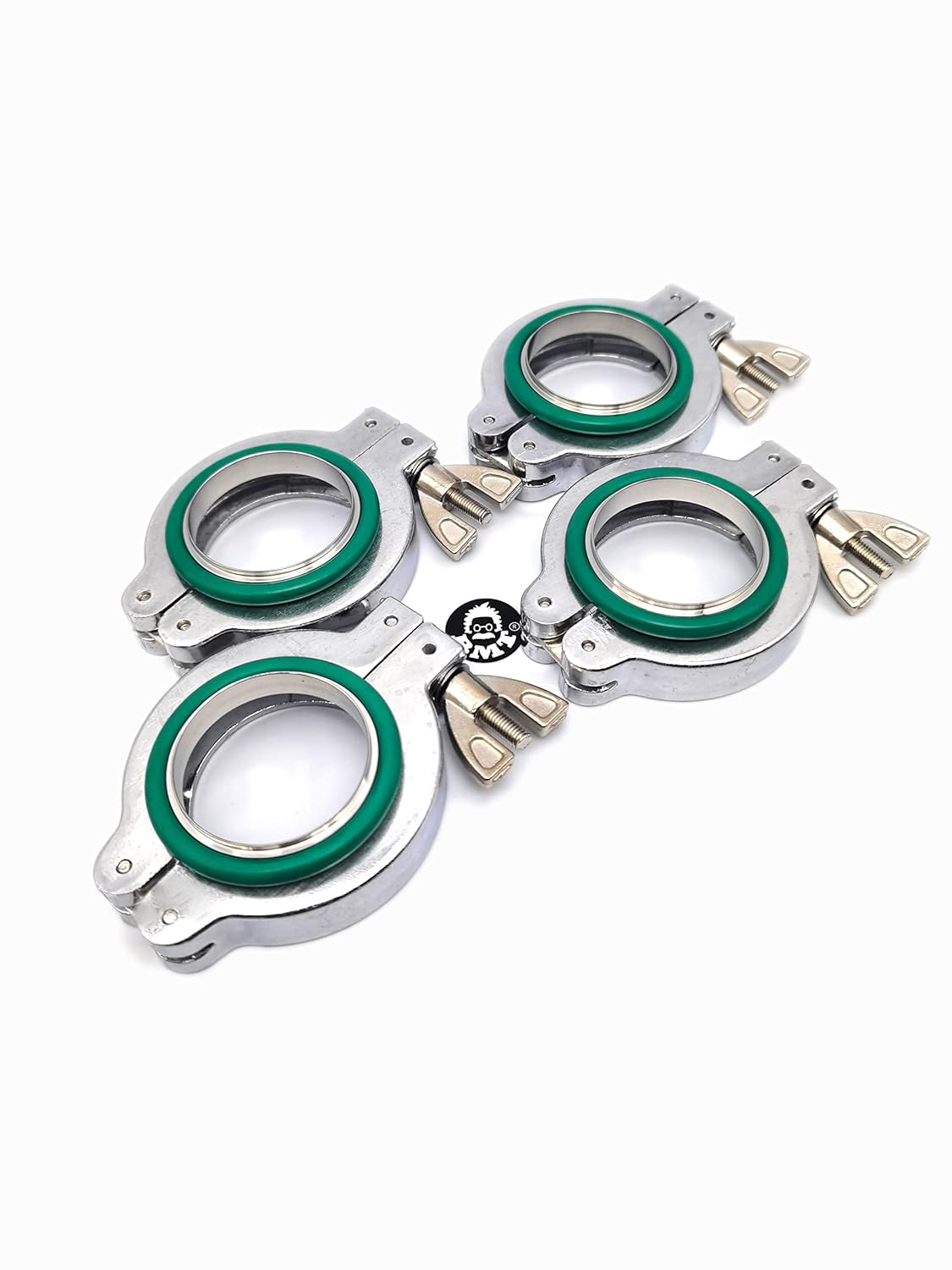 KF50 Aluminum clamp set, SS centering ring, FKM O-rings
