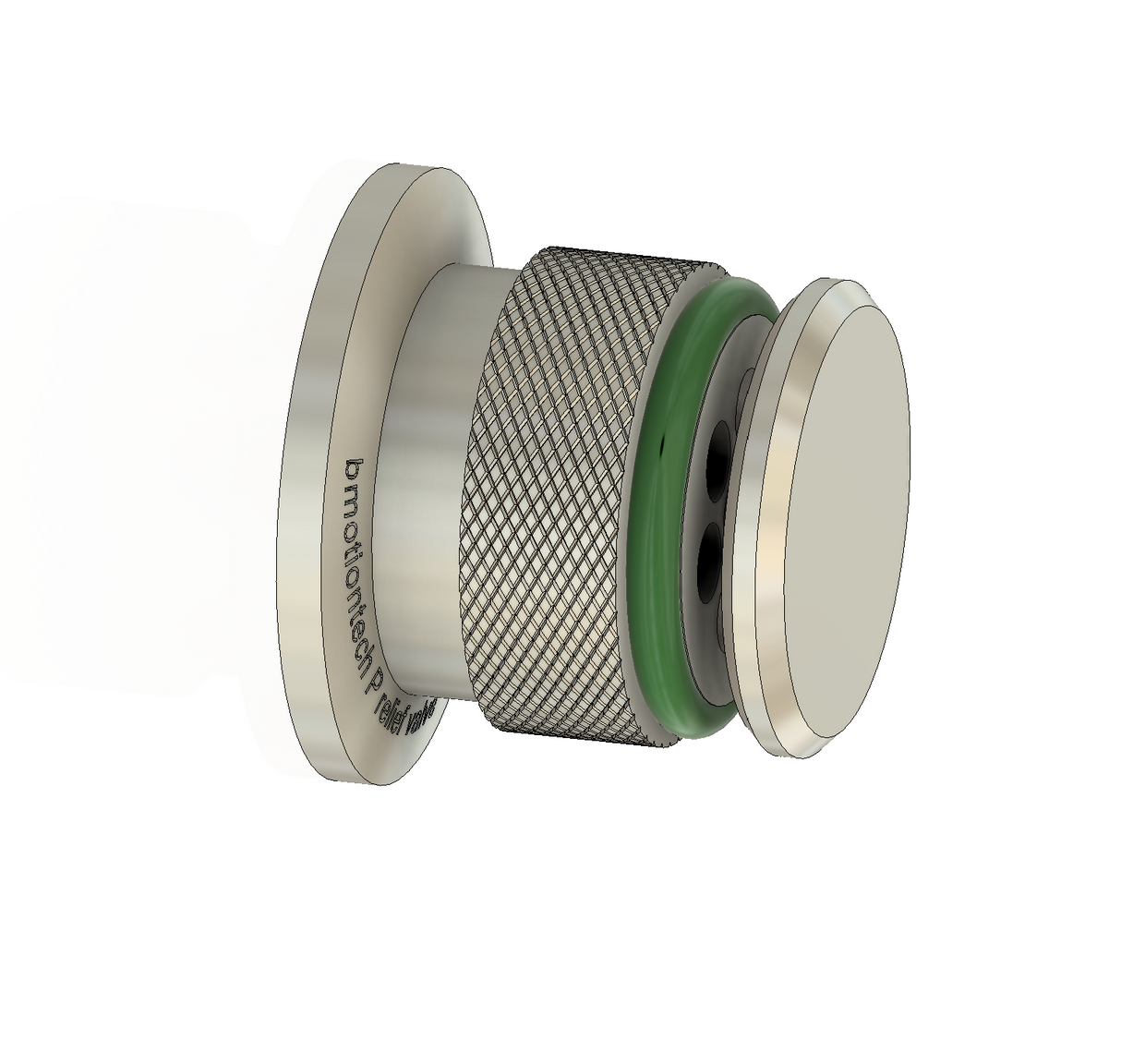 KF25 flange pressure relief valve for vacuum chamber, improved version (< 1.5 Psig)