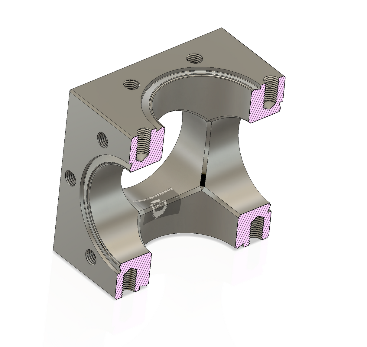 CF2.75” conflat flange 6-Way Cube for high vacuum chamber