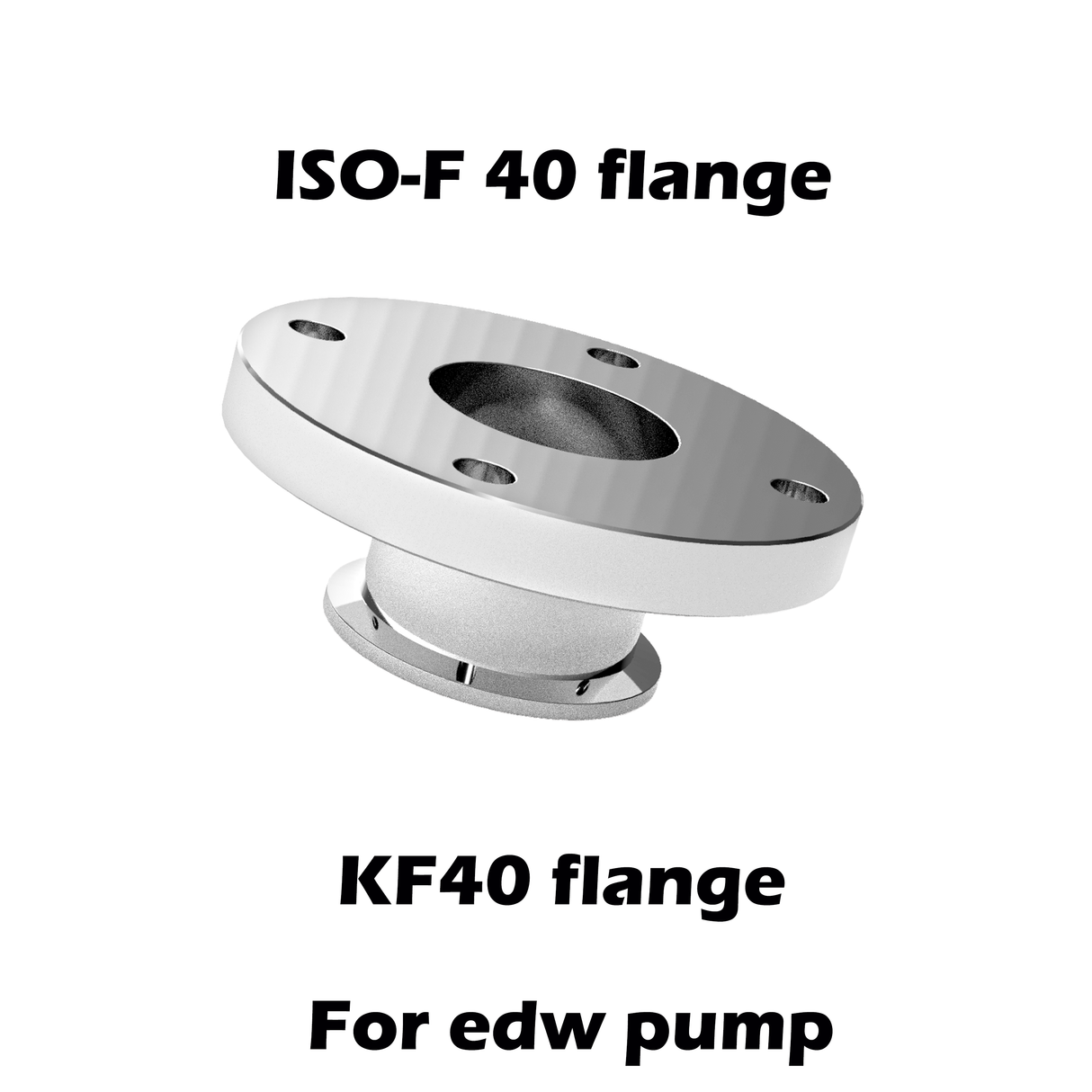 ISO-F 40 Bolted Flange to NW40 KF40 Flange for edwards iQP40 QDP40 DP40
