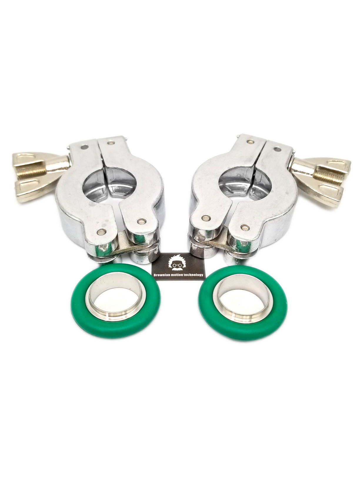 KF16 Aluminum clamp set, SS centering ring, FKM O-rings