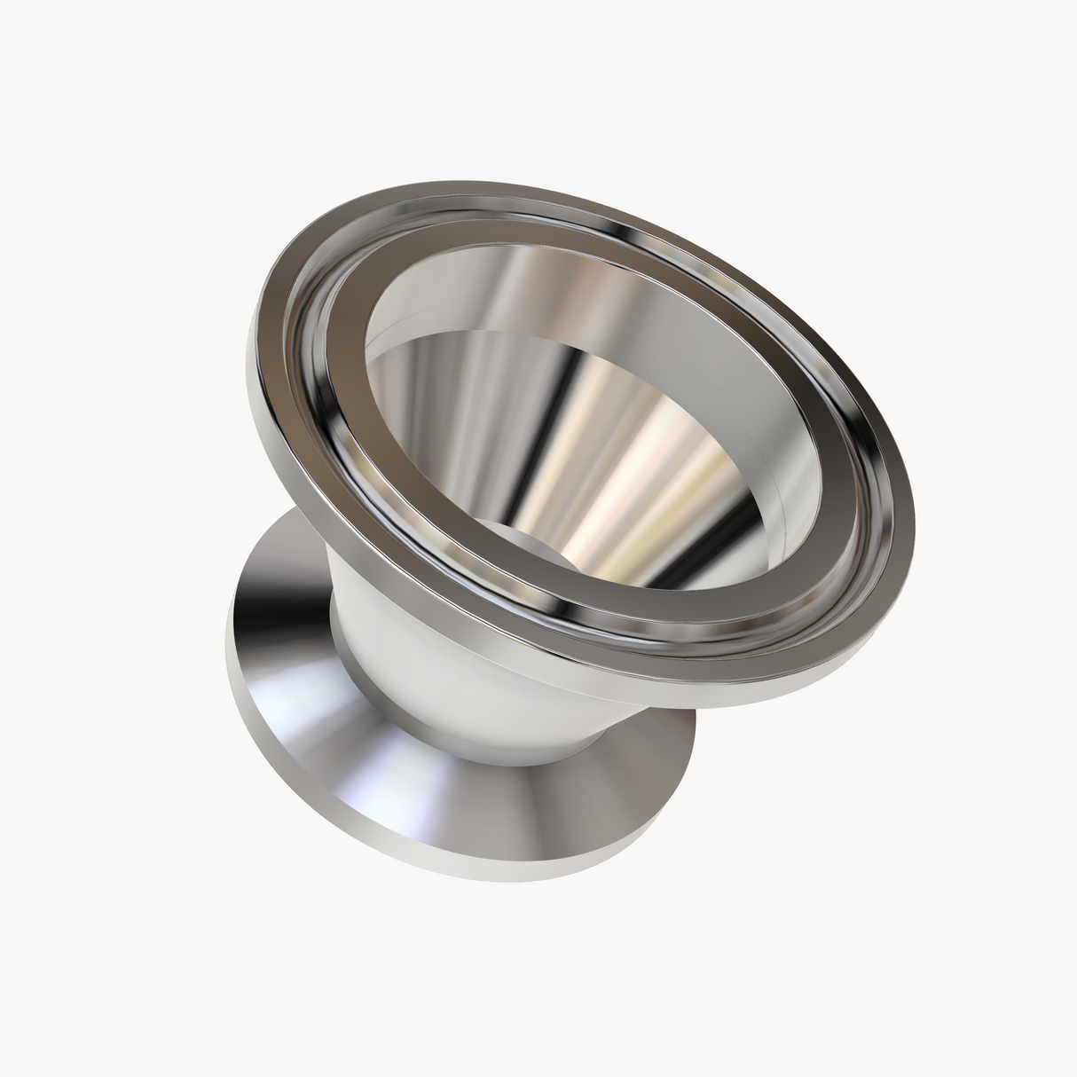 1.5" tri-clamp to KF25 flange, stainless steel 304 adapter
