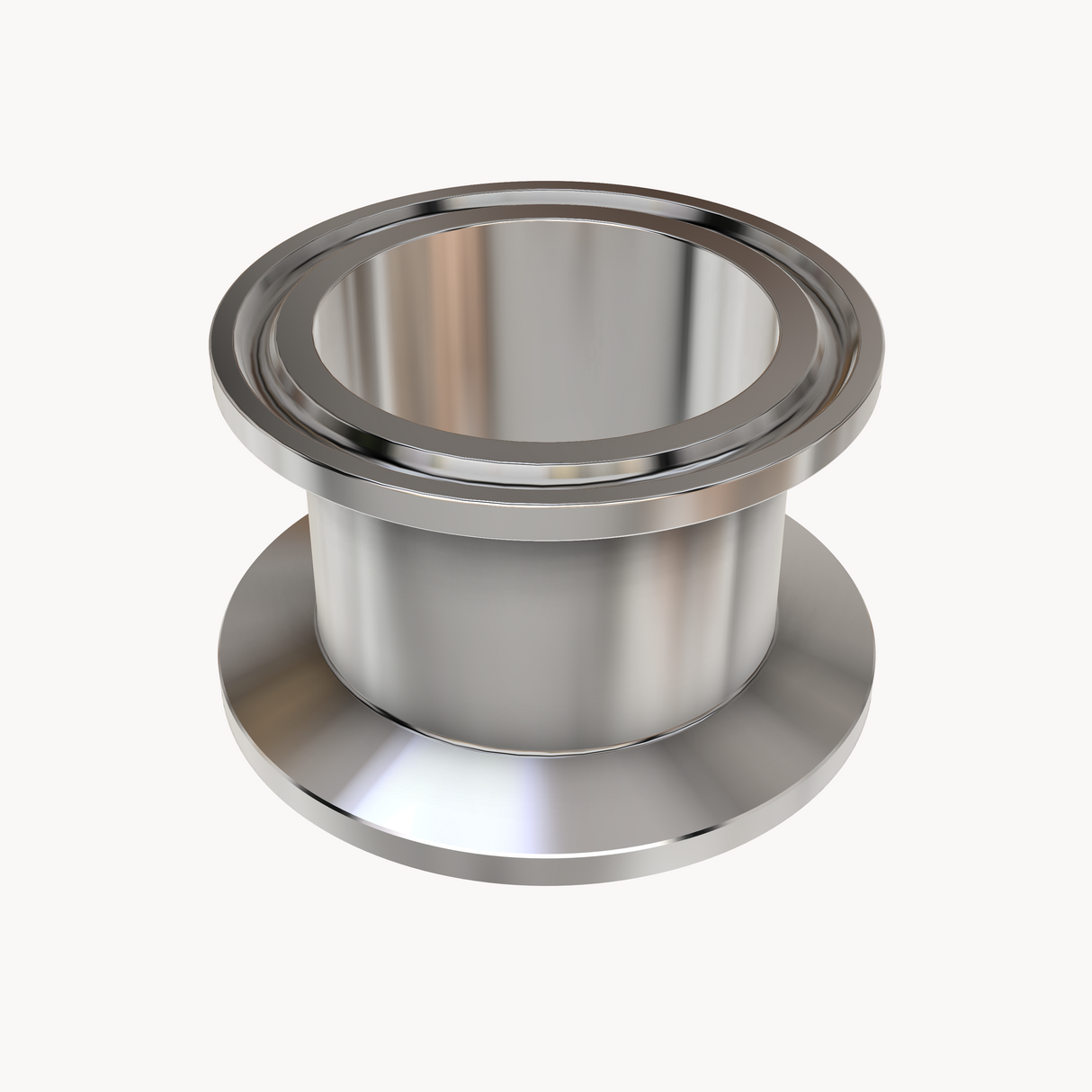 1.5" tri-clamp to KF40 flange, stainless steel 304 adapter