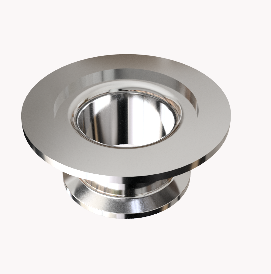 1.5" tri-clamp to KF50 flange, SS304 adapter
