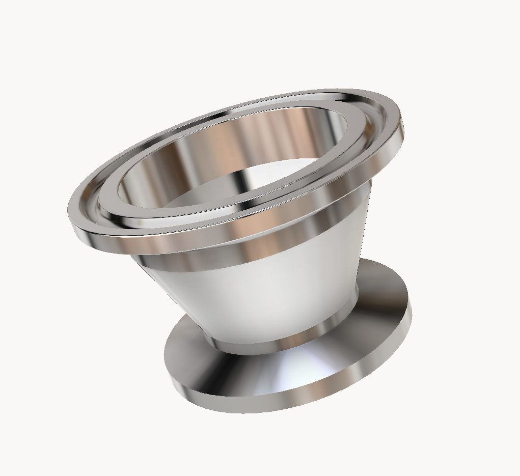 2" tri-clamp to KF25 flange, stainless steel 304 adapter