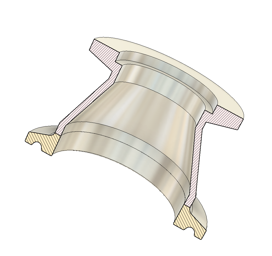 2" tri-clamp to KF25 flange, stainless steel 304 adapter