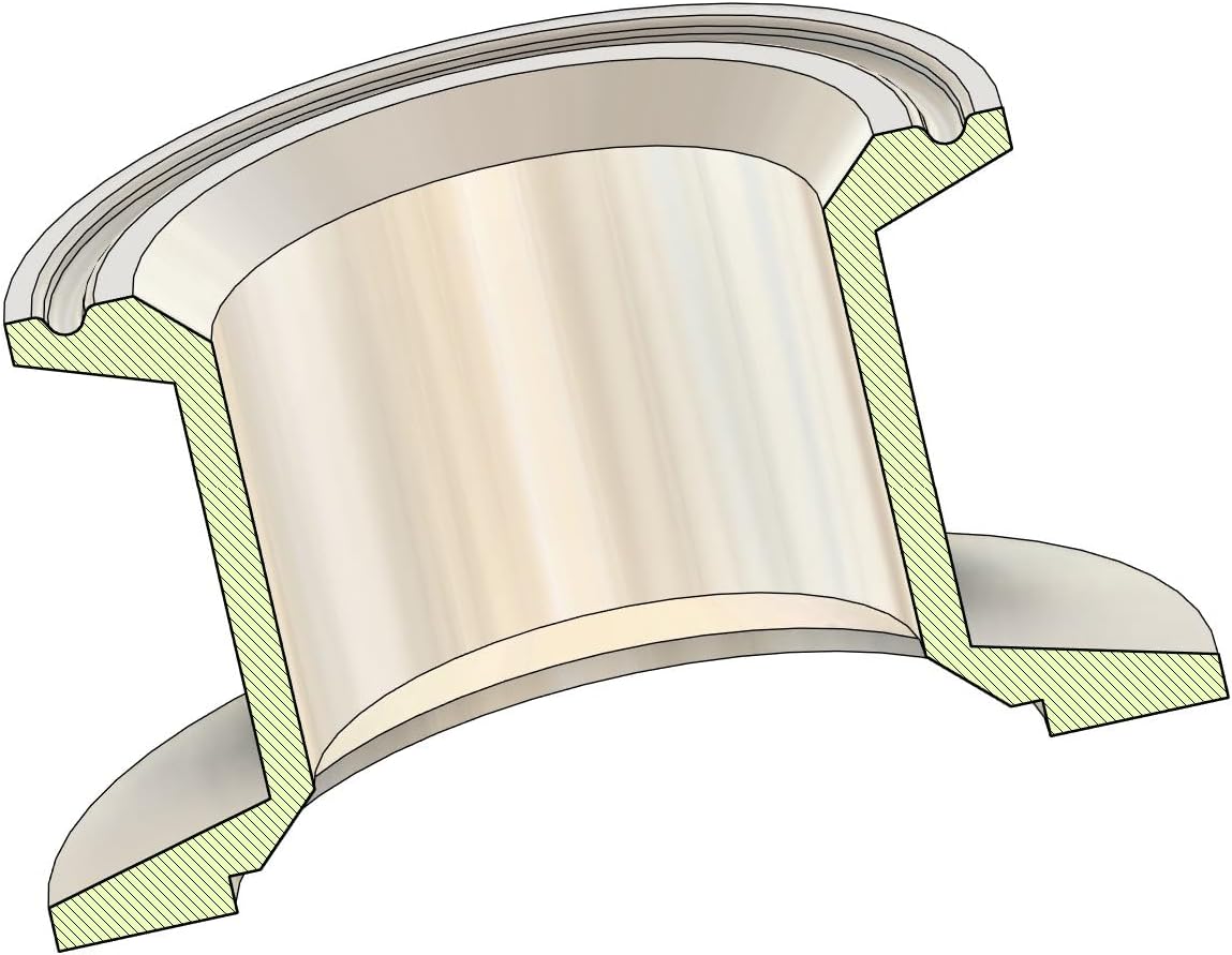 2" tri-clamp to KF50 flange stainless, steel 304 adapter