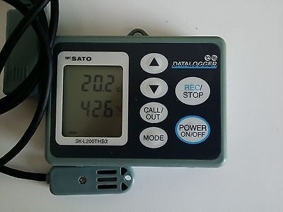Used! SATO Temperature & Humidity DataLogger SK-L200TH II alpha