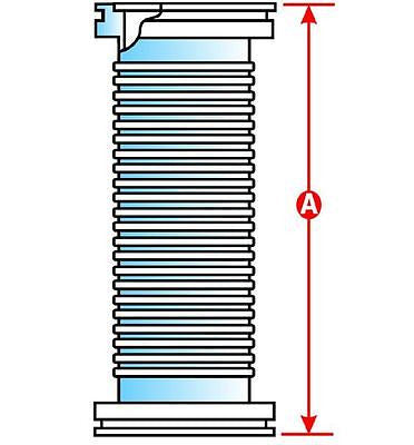 ISO LF63 ISO-K 63 Flange, 150mm /5.9"  Vacuum flexible bellow hose, SS304