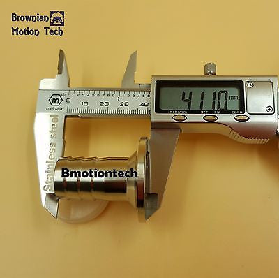 20 mm OD barbed hose X KF25 flange stainless steel vacuum adapter