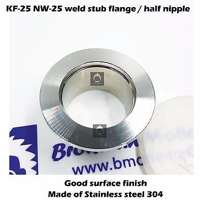 KF25 NW25 flange half nipple / weld stub flange length = 5 cm 1.98"