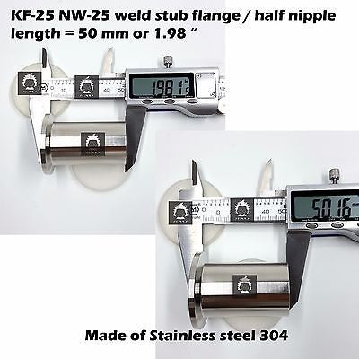 KF25 NW25 flange half nipple / weld stub flange length = 5 cm 1.98"