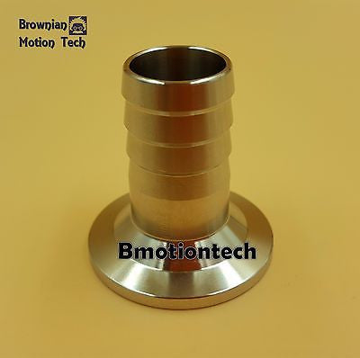 20 mm OD barbed hose X KF25 flange stainless steel vacuum adapter