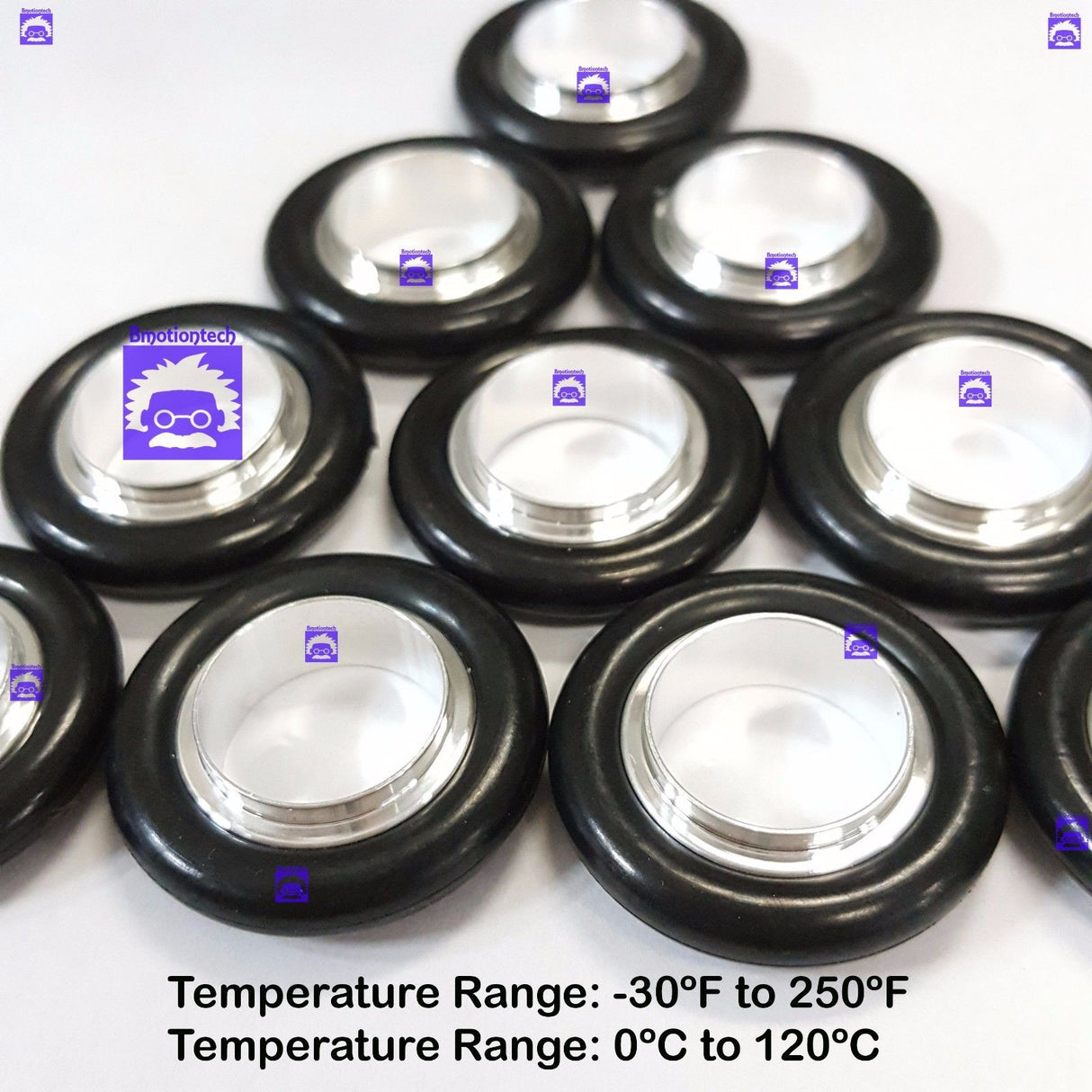 KF16 Aluminum Centering Ring + Buna-N O-ring (10 pcs pack)