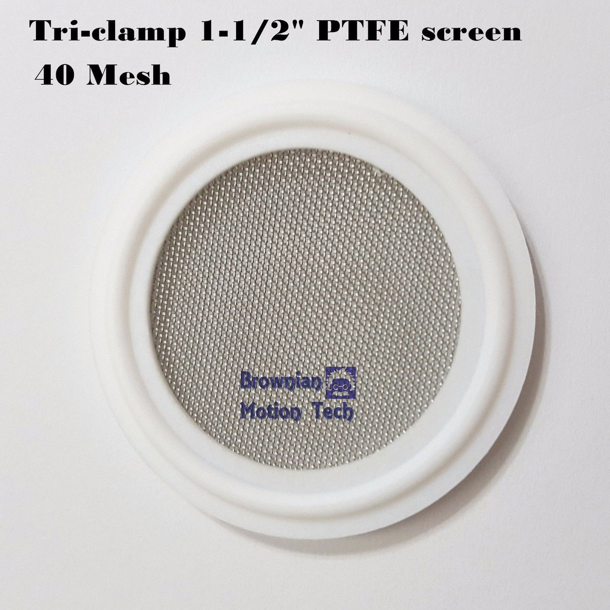Sanitary 1.5" Tri-Clamp PTFE Screen Gasket w/ 40 mesh for close loop extractor