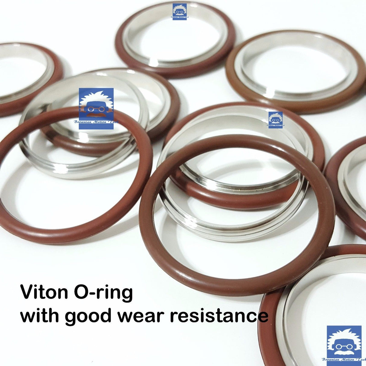 KF50 Stainless steel vacuum centering Ring with O-ring = Viton (10pcs pack)