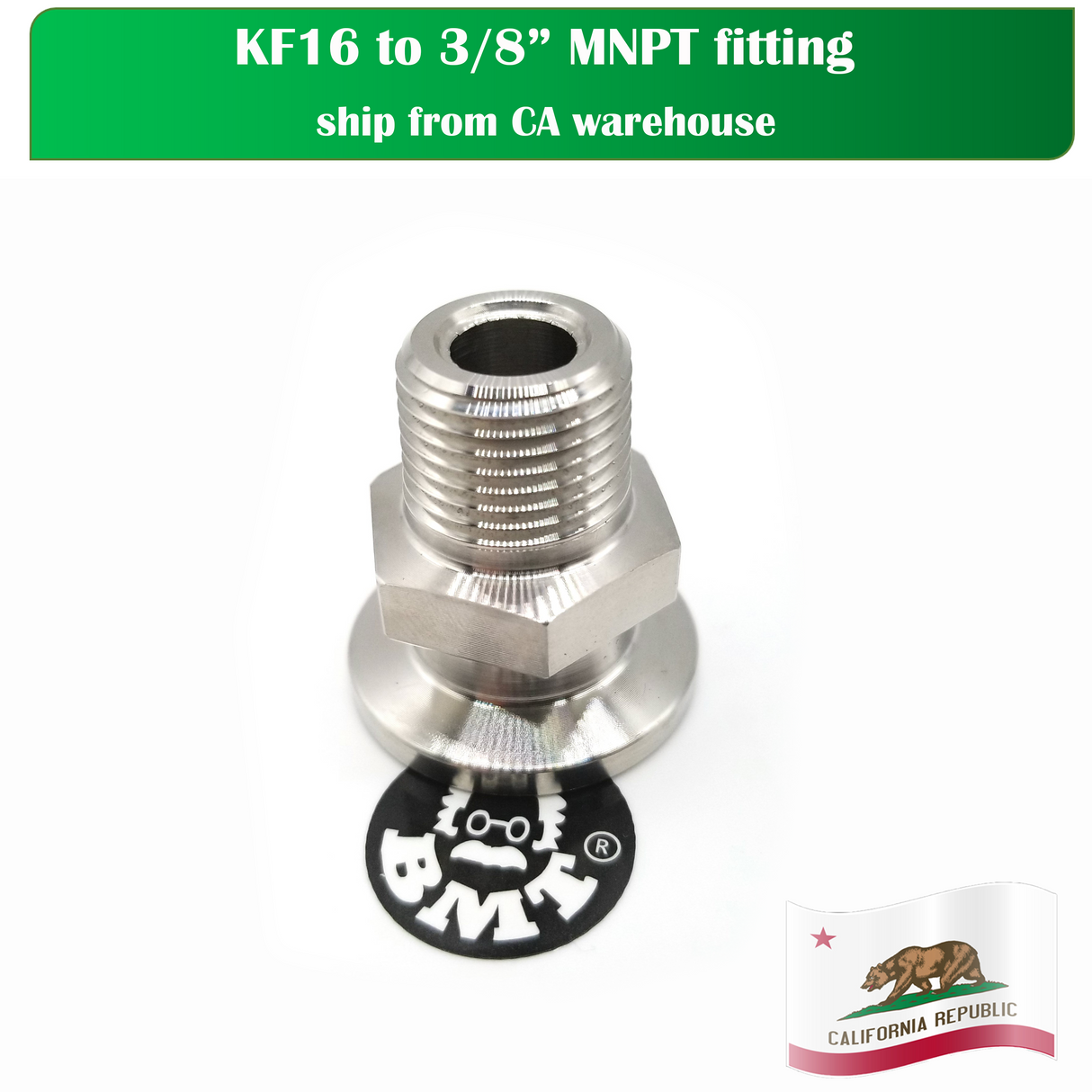3/8" MNPT X KF16 Flange
