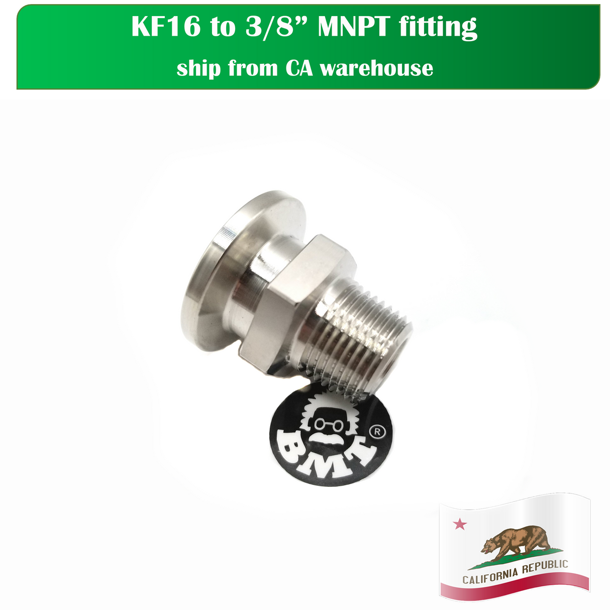 3/8" MNPT X KF16 Flange