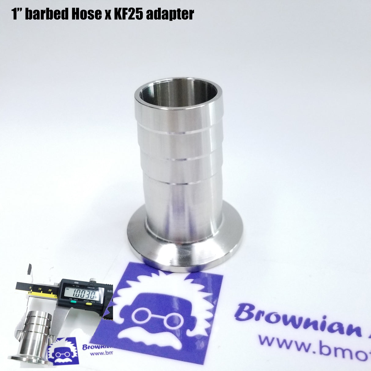 1" or 25 mm OD Barbed x  KF25