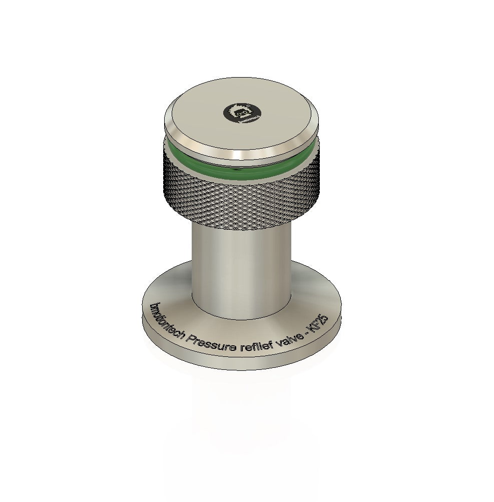 KF25 flange pressure relief valve for vacuum chamber (< 1.5 Psig)