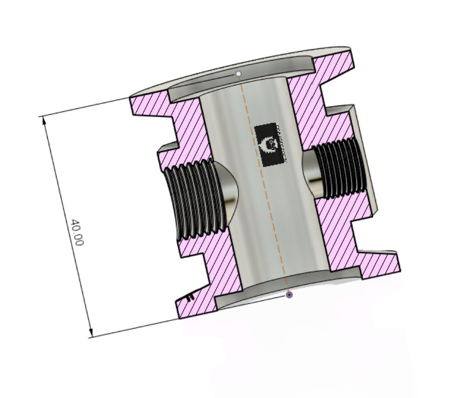 KKF-25 adaptive CROSS < KF25 x 1/4" FNPT x 1/8" FNPT>