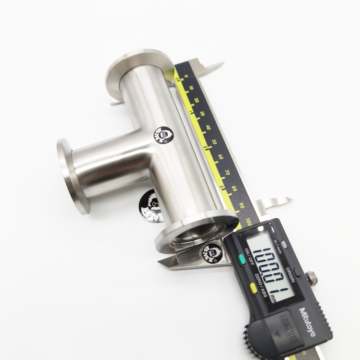 Tee, KF25 flange, SS304, Superior grade