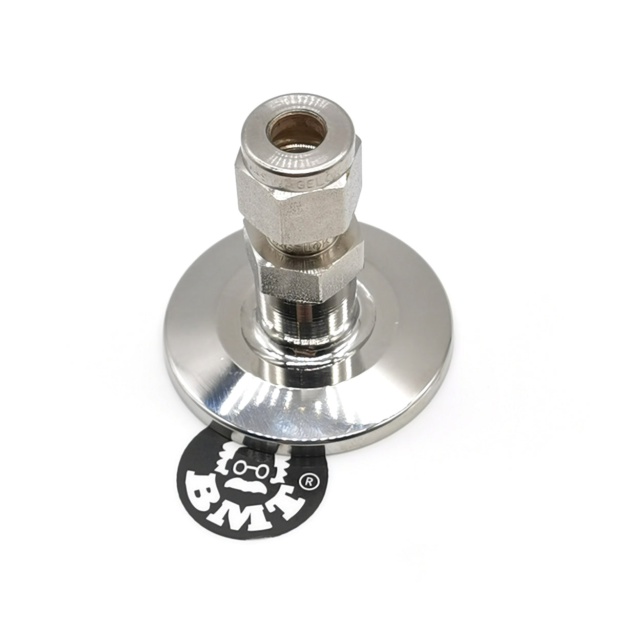 1/4" double ferrule compression fitting to KF25 flange adapter