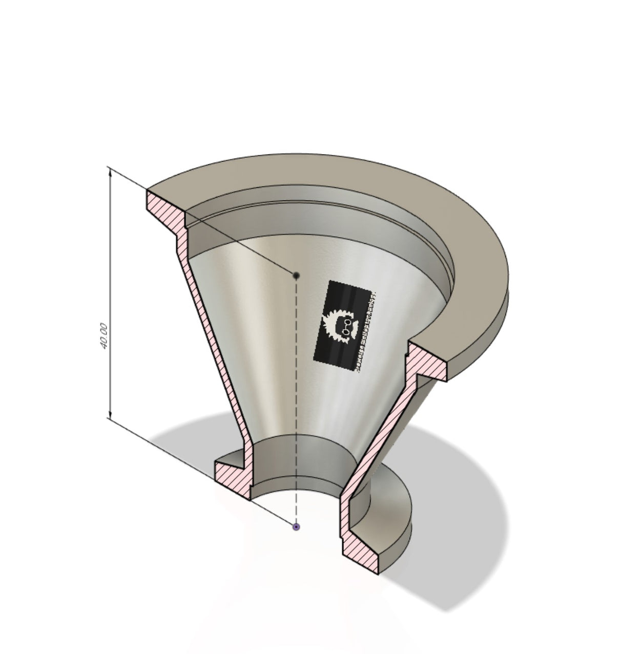 KF40 TO KF16, CONICAL REDUCER, STAINLESS STEEL