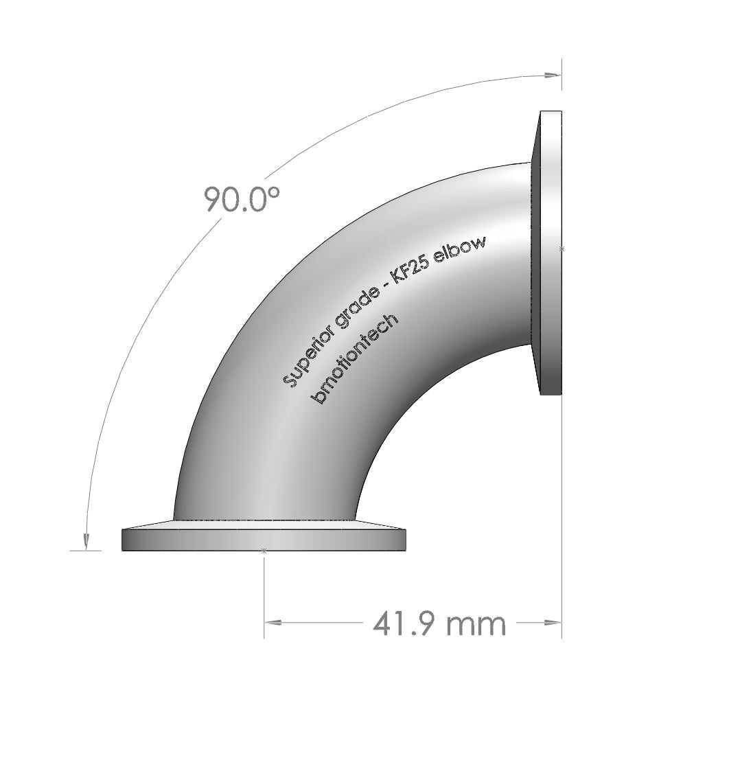 Elbow, KF25 flange, SS304, Superior grade