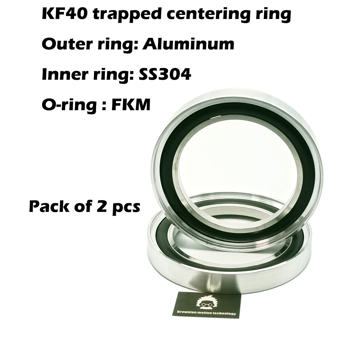 KF25 Trapped, over pressure centering ring (Al/SS304/FKM)