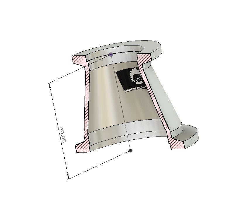 KF40 TO KF25, CONICAL REDUCER, STAINLESS STEEL