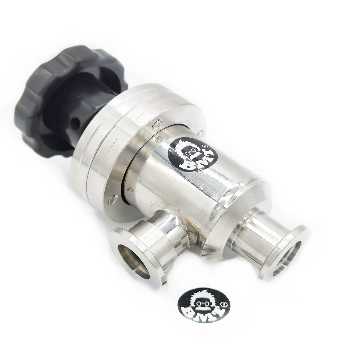 KF16 vacuum angle valve, bellow seat, Manual