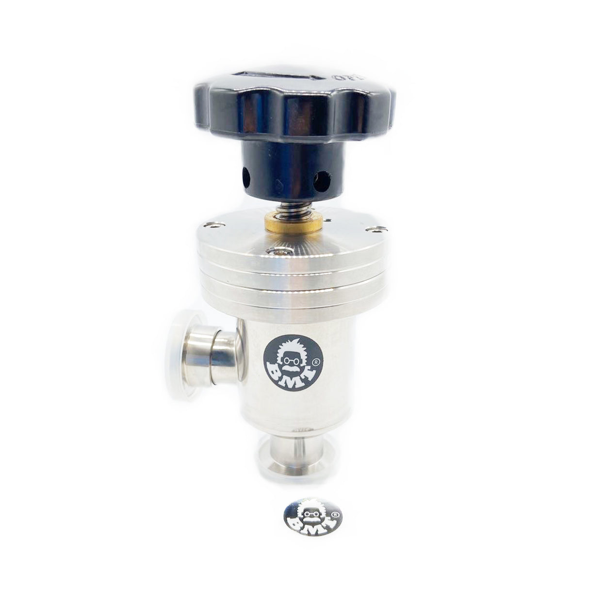 KF16 vacuum angle valve, bellow seat, Manual