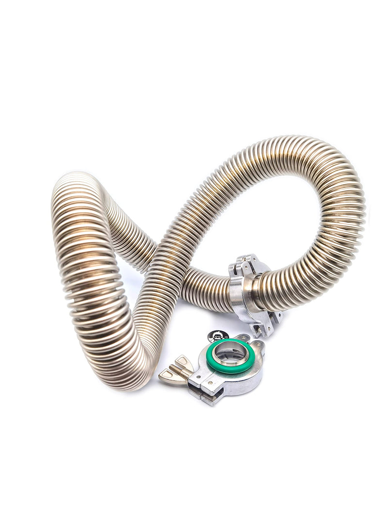 KF25 extra flex vacuum bellow hose (with Wing nut clamp sets)