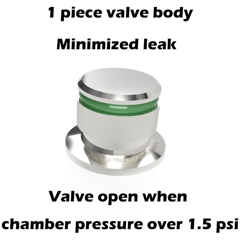 bmotiontech KF25 flange pressure relief valve for vacuum chamber, improved version (< 1.5 Psig)