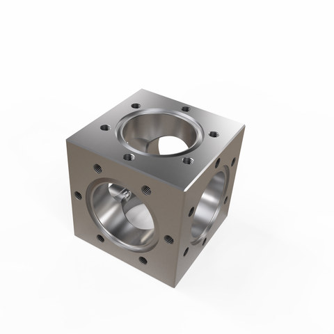 CF flange 6 ways cube