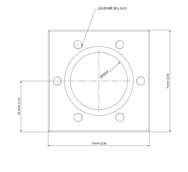 CF2.75” conflat flange 6-Way Cube vacuum chamber