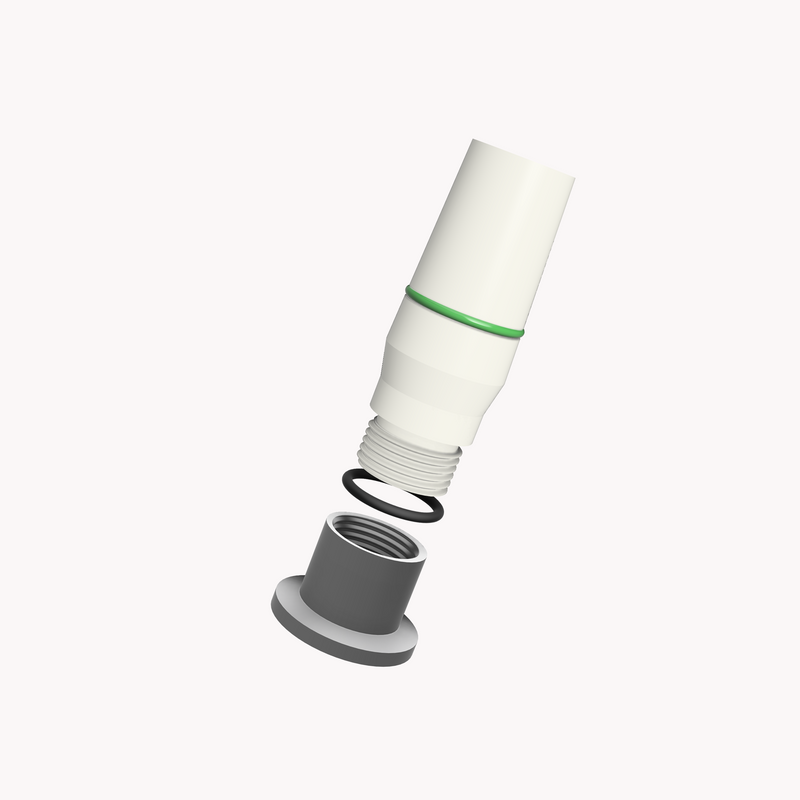 PTFE 24/40 chemical joint to  Stainless steel KF16 flange fittings