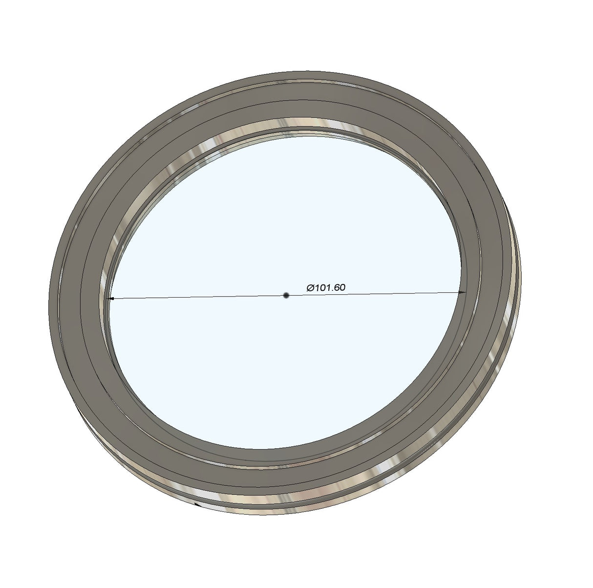 ISO-K 100,  countersunk flange / Bored flange for 4" tube