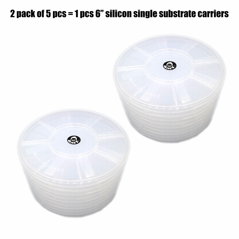 Single wafer carrier, for 6 inches or 150mm circular wafer, substrate, (Screw on lids) (Pack of 5 pcs)