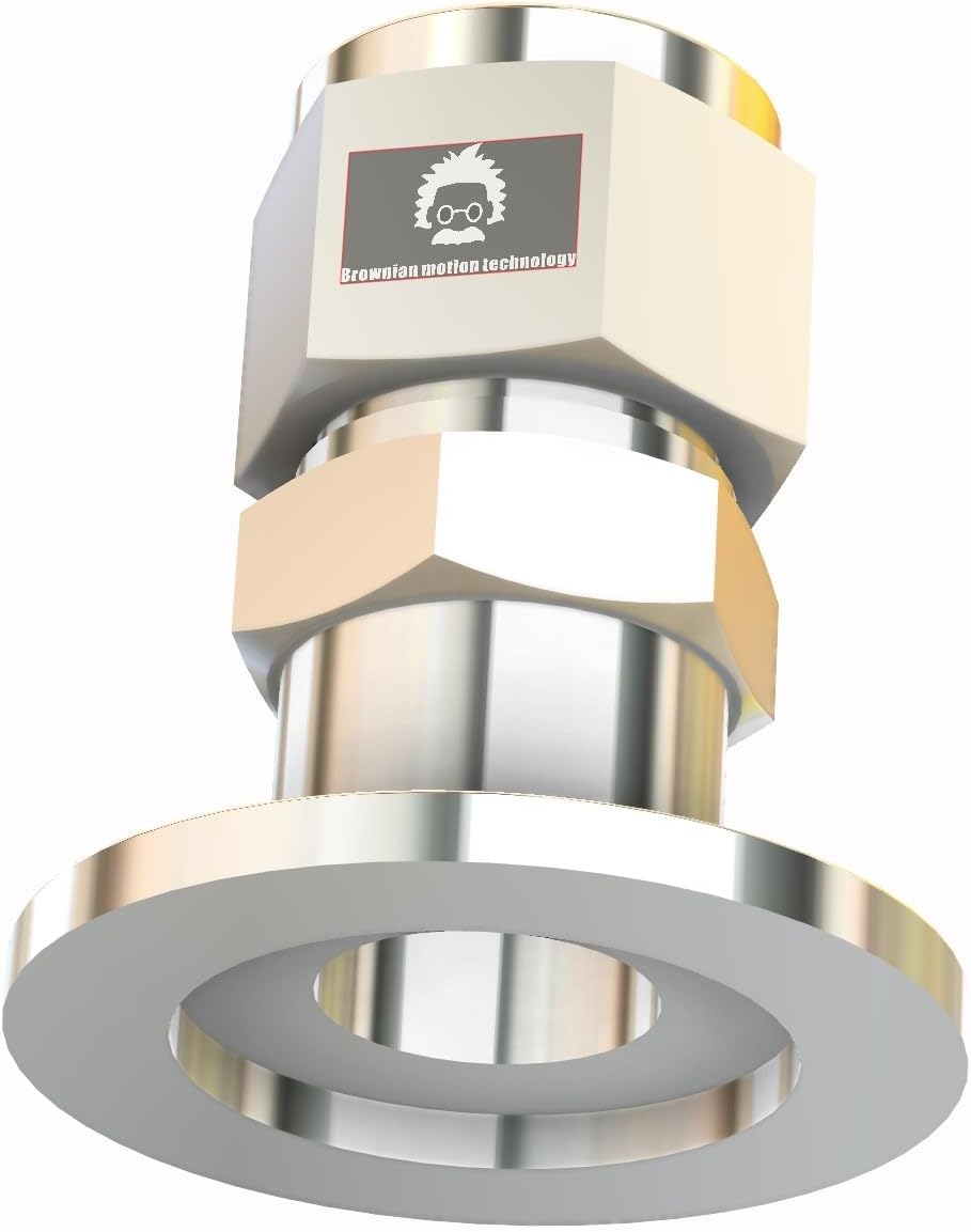1/2" double ferrule compression fitting to KF25 flange adapter