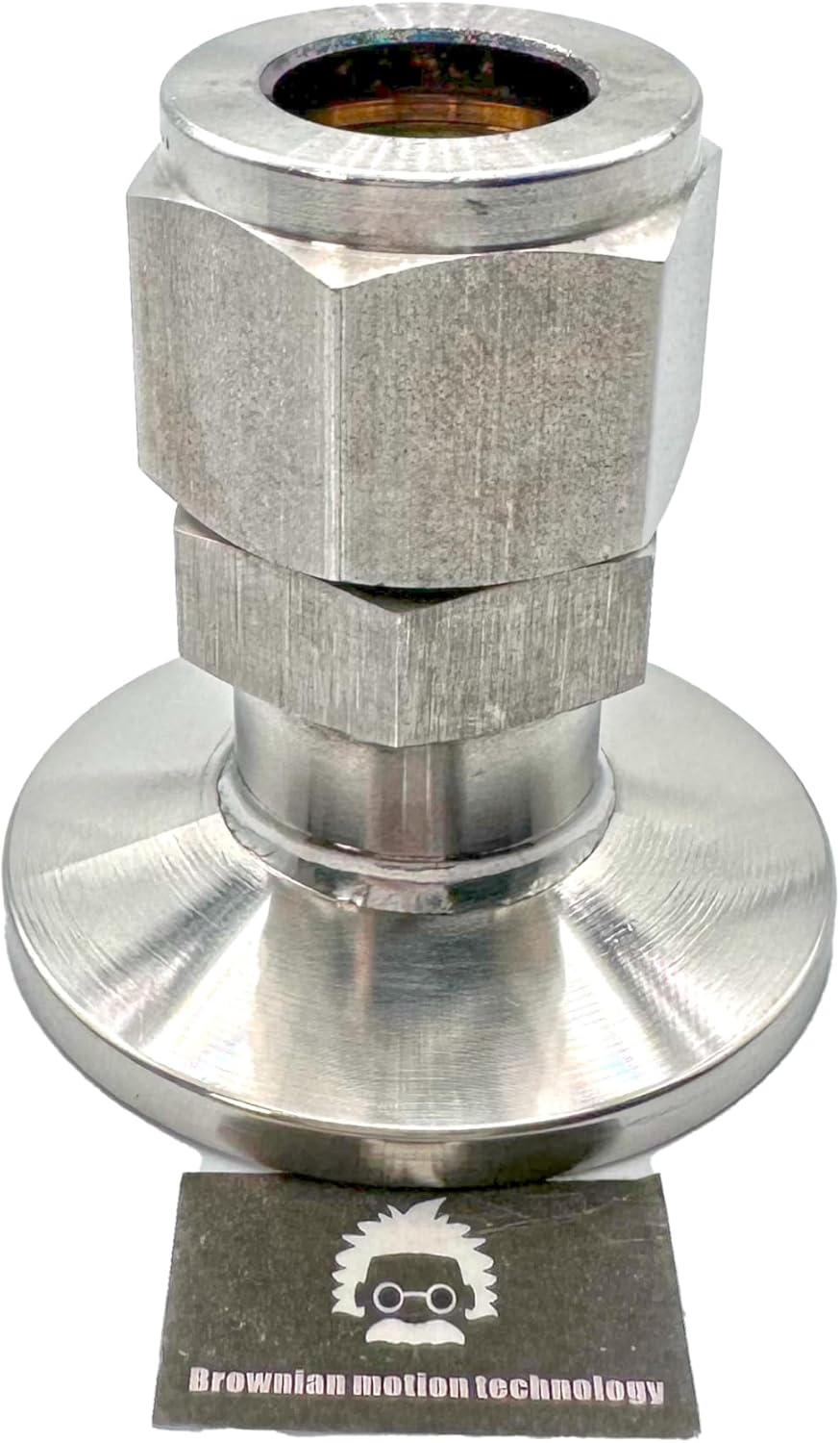 1/2" double ferrule compression fitting to KF25 flange adapter