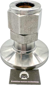 1/2" double ferrule compression fitting to KF25 flange adapter