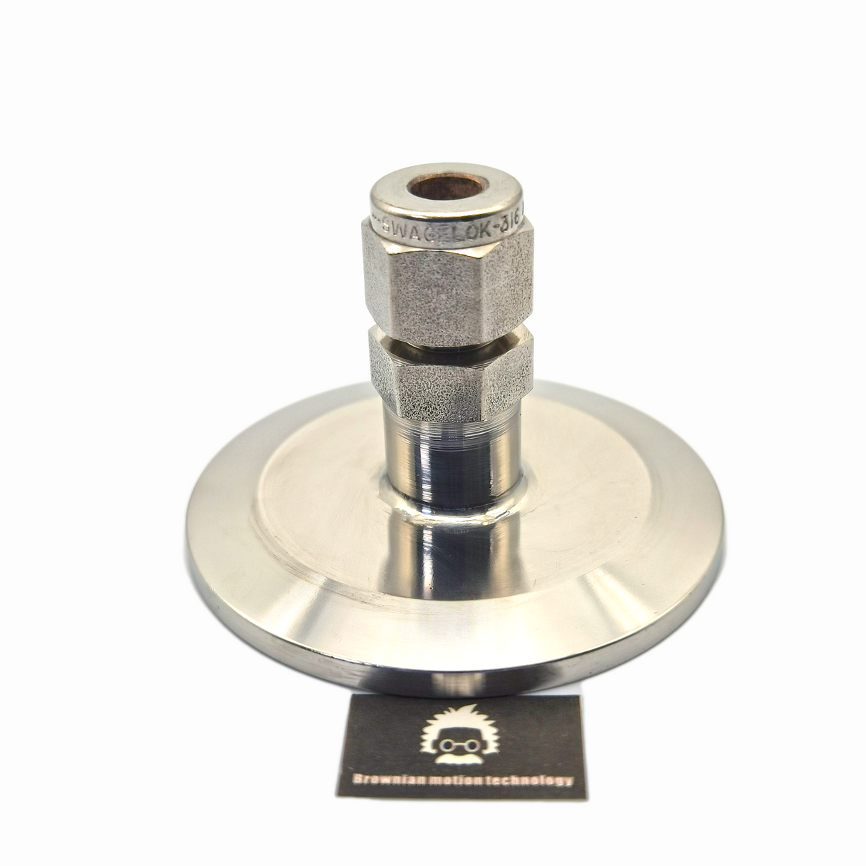 1/4" double ferrule compression fitting to KF40 flange adapter