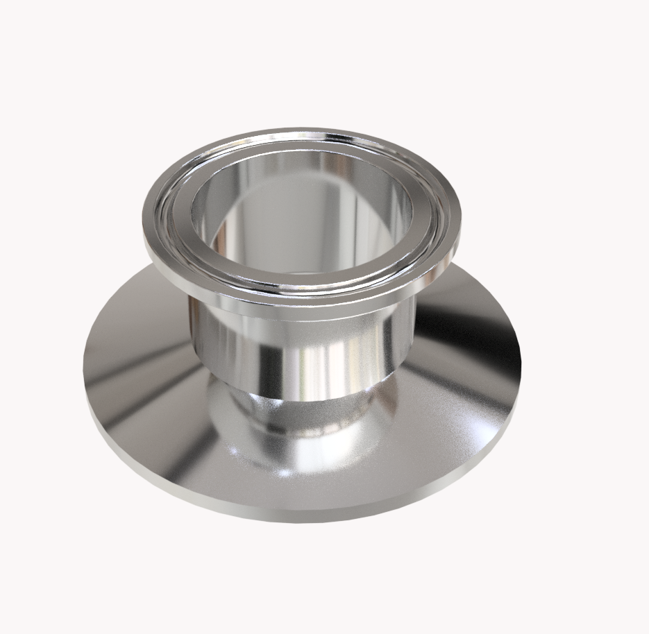 1.5" tri-clamp to KF50 flange, SS304 adapter