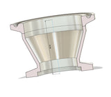 1.5" tri-clamp to KF25 flange, stainless steel 304 adapter