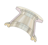 2" tri-clamp to KF25 flange, stainless steel 304 adapter