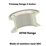 2" tri-clamp to KF40 flange stainless steel 304 adapter