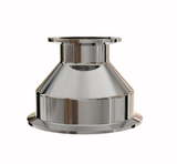 4" tri-clamp to KF50 flange, SS304 adapter